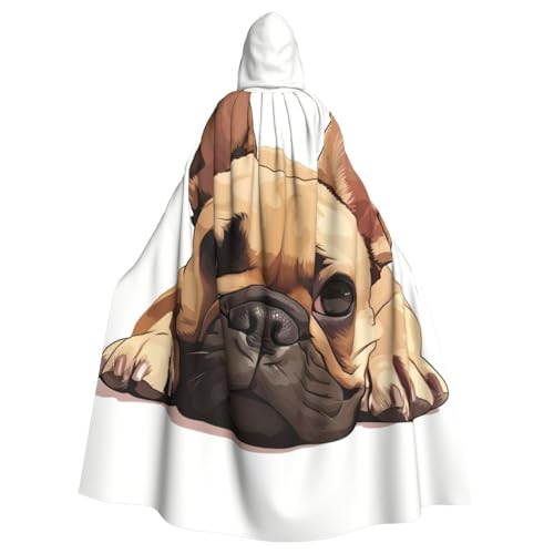 Tnnutp Kapuzenumhang mit Kapuze, Motiv: Französische Bulldogge, Uni, für Halloween, Party, Cosplay, Kostüm, Umhang Tnnutp Kapuzenumhang mit Kapuze, Motiv: Französische Bulldogge, Uni, für Halloween, Party, Cosplay, Kostüm, Umhang von Tnnutp