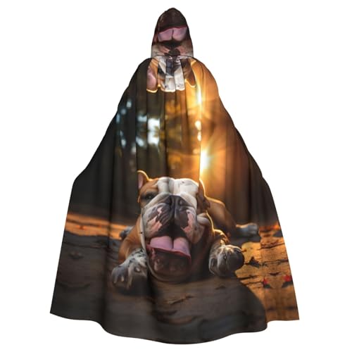 Tnnutp Lustiger Kapuzenumhang mit englischer Bulldogge, Uni, volle Länge, Halloween-Party, Cosplay, Kostüm, Umhang Tnnutp Lustiger Kapuzenumhang mit englischer Bulldogge, Uni, volle Länge, Halloween-Party, Cosplay, Kostüm, Umhang von Tnnutp