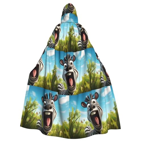 Tnnutp Lustiger Zebra-Umhang mit Kapuze, Uni, volle Länge, Halloween, Party, Cosplay, Kostüm, Umhang Tnnutp Lustiger Zebra-Umhang mit Kapuze, Uni, volle Länge, Halloween, Party, Cosplay, Kostüm, Umhang von Tnnutp
