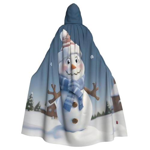 Tnnutp Süßer Schneemann-Umhang, Uni, volle Länge, Kapuzenumhang, Halloween, Party, Cosplay, Kostüm, Umhang Tnnutp Süßer Schneemann-Umhang, Uni, volle Länge, Kapuzenumhang, Halloween, Party, Cosplay, Kostüm, Umhang von Tnnutp