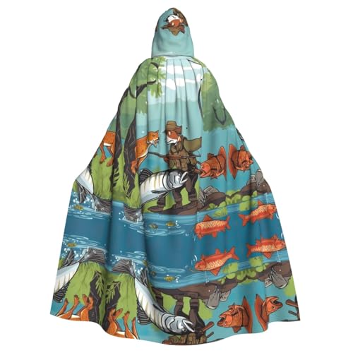 Tnnutp Umhang mit Kapuze für wilde Tiere, Jagd, Fisch 01, Uni, volle Länge, Halloween, Party, Cosplay, Kostüm, Umhang Tnnutp Umhang mit Kapuze für wilde Tiere, Jagd, Fisch 01, Uni, volle Länge, Halloween, Party, Cosplay, Kostüm, Umhang von Tnnutp