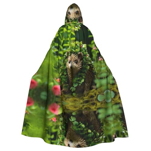 Tnnutp Umhang mit Kapuze in voller Länge, mit Blumenmuster, Uni, für Halloween, Party, Cosplay, Kostüm, Umhang Tnnutp Umhang mit Kapuze in voller Länge, mit Blumenmuster, Uni, für Halloween, Party, Cosplay, Kostüm, Umhang von Tnnutp
