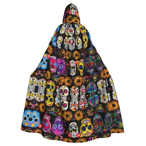 Tnnutp Umhang mit Kapuze und Totenkopf-Motiv, Uni, für Halloween, Party, Cosplay, Kostüm, Umhang Tnnutp Umhang mit Kapuze und Totenkopf-Motiv, Uni, für Halloween, Party, Cosplay, Kostüm, Umhang von Tnnutp