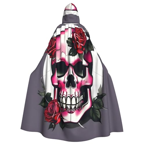 Tnnutp Umhang mit Kapuze und Totenkopf-Motiv, Uni, für Halloween, Party, Cosplay, Kostüm, Umhang Tnnutp Umhang mit Kapuze und Totenkopf-Motiv, Uni, für Halloween, Party, Cosplay, Kostüm, Umhang von Tnnutp