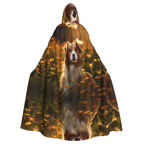 Tnnutp Uni Kapuzenumhang mit Hund und Blume, für Halloween, Party, Cosplay, Kostüm, Umhang Tnnutp Uni Kapuzenumhang mit Hund und Blume, für Halloween, Party, Cosplay, Kostüm, Umhang von Tnnutp