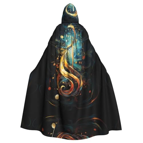 Tnnutp Uni-Kapuzenumhang mit Musik-Symbol, für Halloween, Party, Cosplay, Kostüm, Umhang von Tnnutp
