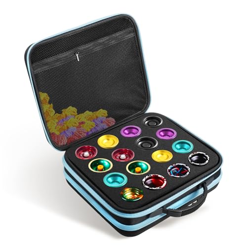 16 Yoyo Ball Aufbewahrungstasche Verschleißfest Yo-Yo-Schutztasche mit Netztasche, Tragegriff, Fach Kollisionen Schäden Vermeiden JoJo Tragetasche für Tägliches Training Und Wettkampf von Toaboa