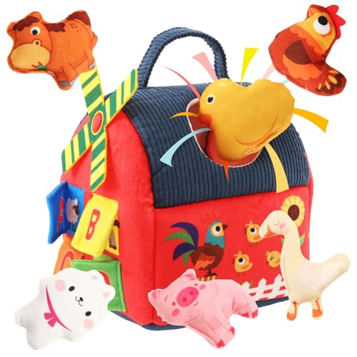Montessori Spielzeug ab 6 Monate mit 6 Tieren, Kabine Bauernhof Baby Spielzeug, Wird EIN Geräusch Machen, Sensorisches Spielzeug Interaktiv, Montessori Baby Geschenk ab 6 7 8 9 10 Monate Montessori Spielzeug ab 6 Monate mit 6 Tieren, Kabine Bauernhof Baby Spielzeug, Wird EIN Geräusch Machen, Sensorisches Spielzeug Interaktiv, Montessori Baby Geschenk ab 6 7 8 9 10 Monate von Toaboa