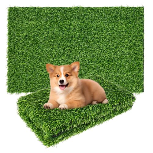 Toaboa 2 Stück Hundetoilette Balkon 50 X 80CM Kunstrasen Hundeklo Weich Wiederverwendbar Dauerhaft Welpentoilette Gras für Große, Kleine, Ältere Hunde Toaboa 2 Stück Hundetoilette Balkon 50 X 80CM Kunstrasen Hundeklo Weich Wiederverwendbar Dauerhaft Welpentoilette Gras für Große, Kleine, Ältere Hunde von Toaboa