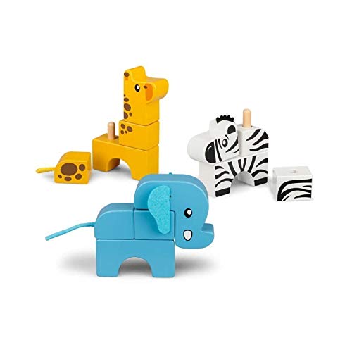 Tobar Holzspielzeug zum Stapeln und Spielen, Safari-Tierspielzeug, 3 Stück, Verschiedene Designs und Farben, 38183 Tobar Holzspielzeug zum Stapeln und Spielen, Safari-Tierspielzeug, 3 Stück, Verschiedene Designs und Farben, 38183 von Tobar