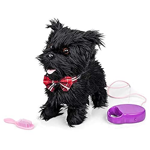 Tobar Animigos 28779 Scurrying Scotty, süßer schwarzer Plüschhund, Terrier mit roter Fliege, ca. 22 cm groß, kann laufen und bellen, mit Bürste und Leine, für Kinder ab 18 Monaten Tobar Animigos 28779 Scurrying Scotty, süßer schwarzer Plüschhund, Terrier mit roter Fliege, ca. 22 cm groß, kann laufen und bellen, mit Bürste und Leine, für Kinder ab 18 Monaten von Tobar