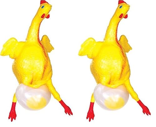 Tobar Eier-legendes Gummi-Huhn, Gemischt (Packung mit 2) von Tobar
