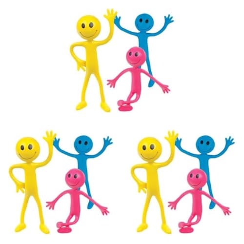 Tobar Zappelspielzeug, biegbar, Smilerfigur, Art: Uni (Packung mit 3) von Tobar