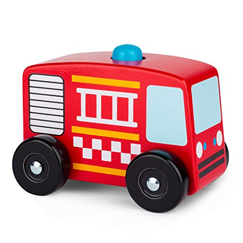 Wooden Feuerwehrauto - Sound & Play: Mit Sirenen-Sound von Tobar