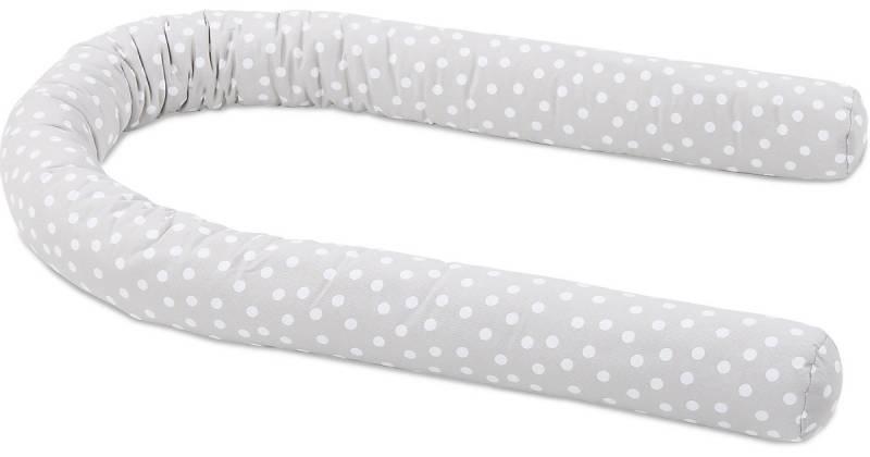babybay Nestchenschlange Piqué passend alle Modelle, perlgrau Punkte weiß - 180 cm grau/weiß  Kinder von Babybay