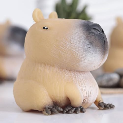 Capybara Squeeze Fidget Toys | 8,5 cm lustiger Capybara Stressball | Niedliches Fidget Toy Stressabbau in Tierform | Capybaras Squishy Sensory Toys Stressbälle für Erwachsene und Kinder von TocaFeank