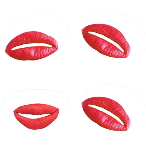 Falsche Lippen | 4 Stück rote Lippen lustige Spielsachen | Wurstmunddekoration | Lustige Lippen Requisiten | Halloween Big Red Lippen Spielzeug | Halloween Witze Requisiten für Wurstparty Supplies Falsche Lippen | 4 Stück rote Lippen lustige Spielsachen | Wurstmunddekoration | Lustige Lippen Requisiten | Halloween Big Red Lippen Spielzeug | Halloween Witze Requisiten für Wurstparty Supplies von TocaFeank