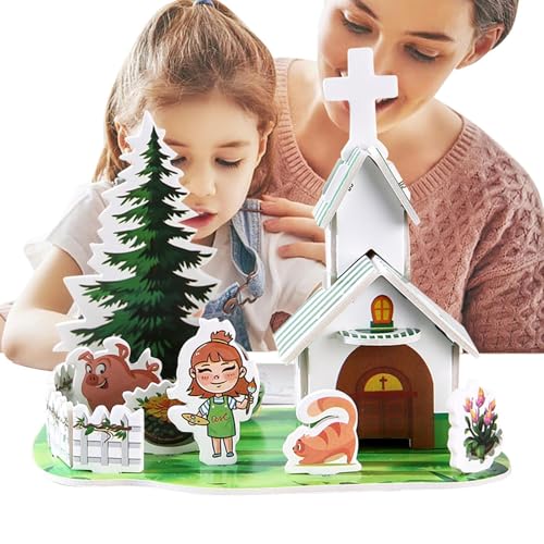 TocaFeank 3D Cartoon-Puzzle | Architekturmodell Puzzle Für Kinder,Frühförderung Bastelprojekt Für Kinder & Jugendliche von TocaFeank