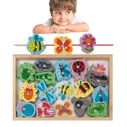 TocaFeank Angel-Lernspielzeug - Magnetische Angelspiele mit lebendigem und kinderfreundlichem Design,Angelspielzeug aus Holz für -Spielzeug, Weihnachts- und Ostergeschenke für Mädchen von TocaFeank