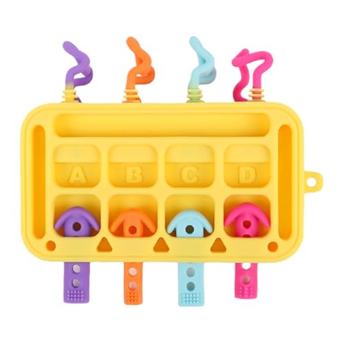 TocaFeank Baby Aktivitätsbrett | Weiches Sensorikbrett - Pädagogisches Spielzeug Mit Silikon Steckelementen Für Kinder Von 1-3 Jahren von TocaFeank