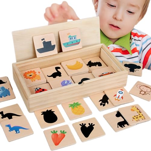 TocaFeank Formpuzzle, Kleinkindformen passende Spielzeuge | Schattenform Matching Puzzle Toys | Kognitive Entwicklung logischer Denken Aktivität, Fruchterkennungshilfe für über 3 Jahre alte Mädchen von TocaFeank