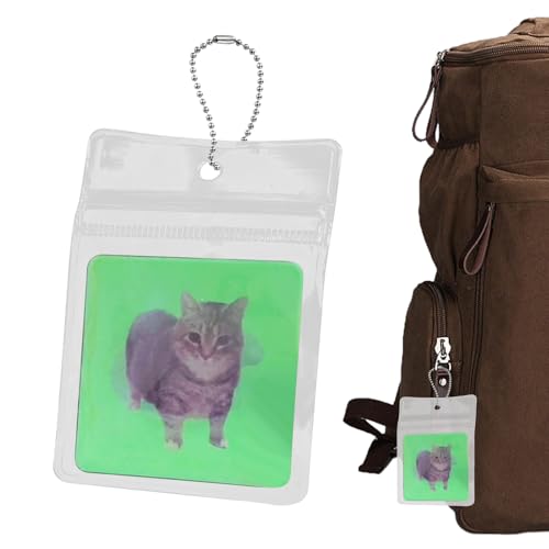TocaFeank Linsen -3D -Kartenspielzeug, linsen 3D -Kartendekoration | Zappelschlüsselring -Anhänger -Dekoration Lentikular Cat Card - Abstraktes Kunstdesign Beruhigungsbegleiter tragbar für das von TocaFeank