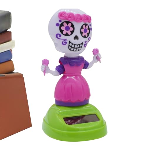TocaFeank Solartoys, Niedliche Totenkopf-Figur Für Auto, Wetterfeste Lustige Tischdekoration Innenraum-Accessoires Für LKW Auto TocaFeank Solartoys, Niedliche Totenkopf-Figur Für Auto, Wetterfeste Lustige Tischdekoration Innenraum-Accessoires Für LKW Auto von TocaFeank