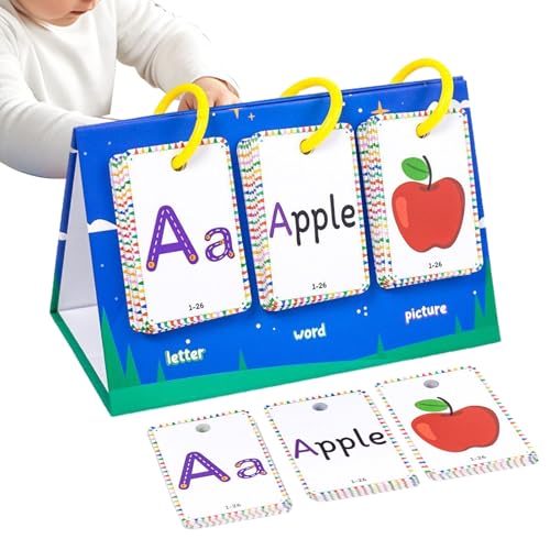 TocaFeank Vokabelkarten Lernkarten Bildungsmaterial | Frühe Lernwort Karten - Tragbares Spielzeug Für Zuhause Unterwegs Vorschulkinder Mädchen Fähigkeiten Entwickeln von TocaFeank