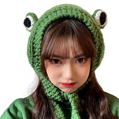 Tocwick Frosch Strickmütze Hut Wolle Gestrickt Mütze Großes Auge Süß Niedlich Stirnband Gehäkelt Ohrenschutz Valentinstag Cosplay Damen Mädchen (Grün) Tocwick Frosch Strickmütze Hut Wolle Gestrickt Mütze Großes Auge Süß Niedlich Stirnband Gehäkelt Ohrenschutz Valentinstag Cosplay Damen Mädchen (Grün) von Tocwick