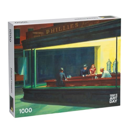 Today is Art Day - Edward Hopper - Nighthawks - Puzzle - 1000 Teile von Today is Art Day