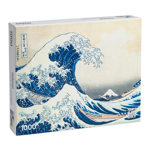 Today is Art Day - Hokusai - Great Wave Off Kanagawa - Puzzle - 1000 Teile von Today is Art Day