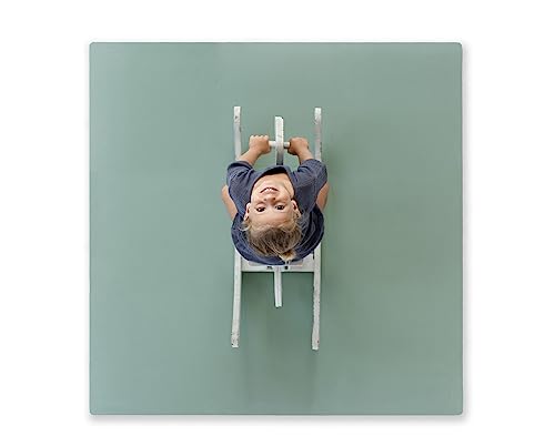 Toddlekind Baby-Puzzlematten, 9-TLG. mit Randteilen, ungiftige Schaumstoffmatten, für Bauchzeit & Krabbeln, neutrale Farben, 45 × 45 cm je Teil, Gesamtfläche: 131 x 131 cm, Moss/Grün von Toddlekind
