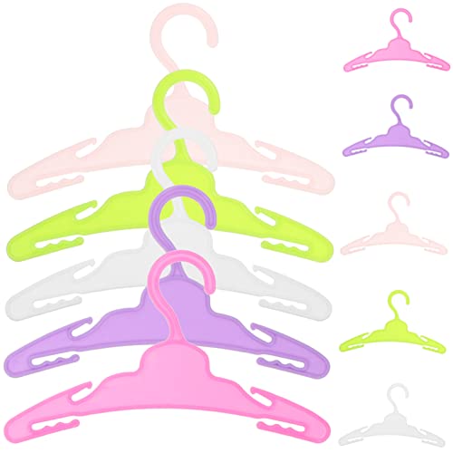 10Stücke Mini Puppenkleiderbügel Robuste Platzsparende Kleiderbügel für Puppenbekleidung für Kreative Spielwelten Dekoration von Toddmomy