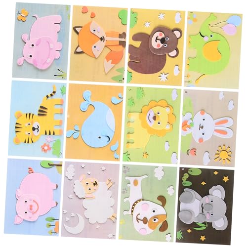 12Blätter Tier Puzzle Aufkleber für DIY Eva Bastelset zur Frühen Bildung Fördert Kreativität und Logisches für Jungen 12Blätter Tier Puzzle Aufkleber für DIY Eva Bastelset zur Frühen Bildung Fördert Kreativität und Logisches für Jungen von Toddmomy