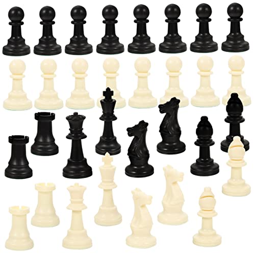 1Satz Ersatzset für Internationale Schachfiguren aus Kunststoff Königshöhe ohne Schachbrett für Brettspiele und Deko für Schachfreunde von Toddmomy