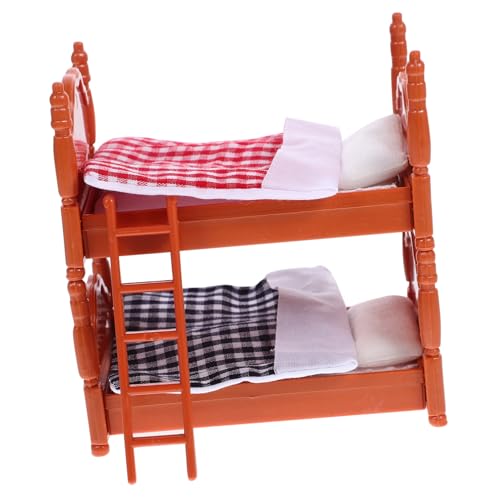 1Satz Etagenbett für Puppenhaus Teiliges Platzsparend und Langlebig Zubehör für Fantasievolles im Puppenhaus Farbenfrohes Design für Romantische von Toddmomy