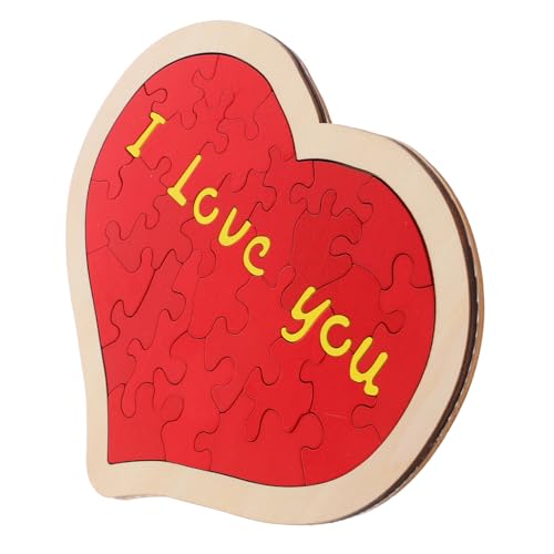 1Satz Herz Puzzle aus Holz für Valentinstag Hochzeiten und Jubiläen Beruhigende Aktivität Tragbar und Vielseitig Einsetzbar für Kreative Deko und von Toddmomy