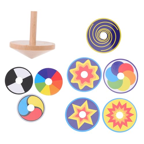 1Satz Holz Peg Top für Outdoor Fördert Hand Augen Koordination und Kognitive Fähigkeiten aus Langlebigem Holz für Eltern Junge Mädchen Spiele von Toddmomy