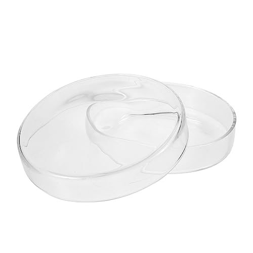 Toddmomy Zellkultur Petrischalen 1Stück Klarglas für Labor Flachboden Hochtemperaturbeständig für Experimente und Zellkulturen von Toddmomy