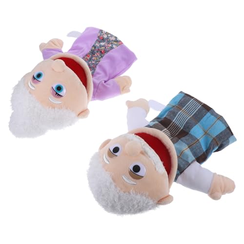 2Stücke Handpuppen für Weiche DIY Handspielzeuge Kreativität und Interaktivität für Geschichtenerzähler und Puppentheater Opa von Toddmomy
