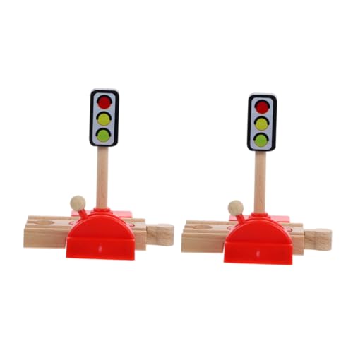 Toddmomy 2 Stück Holzbahngleis Zubehör mit Verkehrssignal und Spielzeug für Kinder Eisenbahnschienen für Realistisches Spielen für Zuhause Kindergarten und Schule Toddmomy 2 Stück Holzbahngleis Zubehör mit Verkehrssignal und Spielzeug für Kinder Eisenbahnschienen für Realistisches Spielen für Zuhause Kindergarten und Schule von Toddmomy