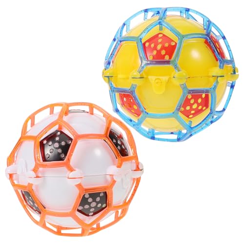 2Stücke Leuchtender Musik Fußball Bouncing Jumping Ball für Batteriefrei für Partys und Freizeitaktivitäten Farbenfrohes Licht und Musik von Toddmomy