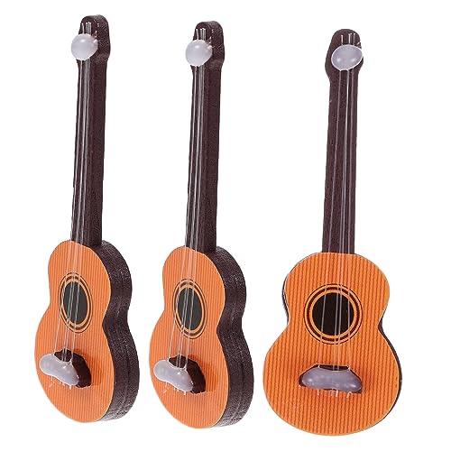 3 Stück Teiliges Gitarrenmodell für Puppenhaus Dekoration Realistische Musikinstrumente Langlebig für Spielzeugzimmer und Kreative Szenen von Toddmomy