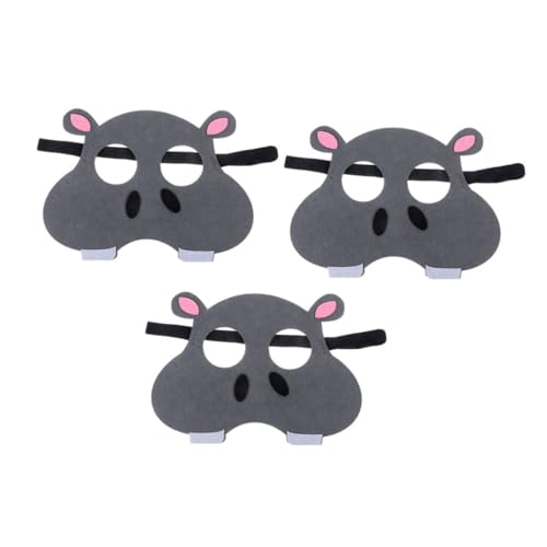 3Stücke Tiermasken aus Vliesstoff mit Bunten Tiermotiven Wiederverwendbare Masken für Halloween und Partys von Toddmomy