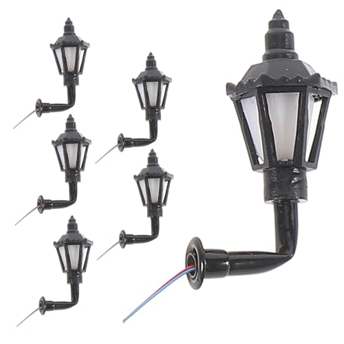 6Stücke Mini Wandlampe im Europäischen Stil Künstliche Gartenbeleuchtung für Miniaturszenen und Sandtischdekor Realistische Details und Langlebiges Design von Toddmomy