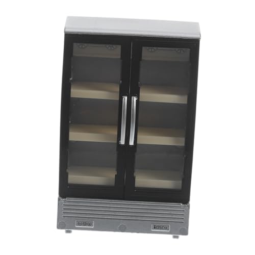 Kühlschrank für Puppenhaus Doppelter Kühlschrank im DIY Stil Dekoration für Mini Szenen Hochwertiges Puppenhaus Zubehör Kompakt von Toddmomy