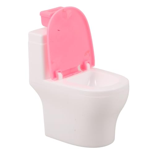 Toddmomy Simulierte Puppenhaus Toilette für Mädchen Miniatur Badezimmer Zubehör mit Papierhalter Puppenhausmöbel Sicheres Kunststoffspielzeug Toddmomy Simulierte Puppenhaus Toilette für Mädchen Miniatur Badezimmer Zubehör mit Papierhalter Puppenhausmöbel Sicheres Kunststoffspielzeug von Toddmomy