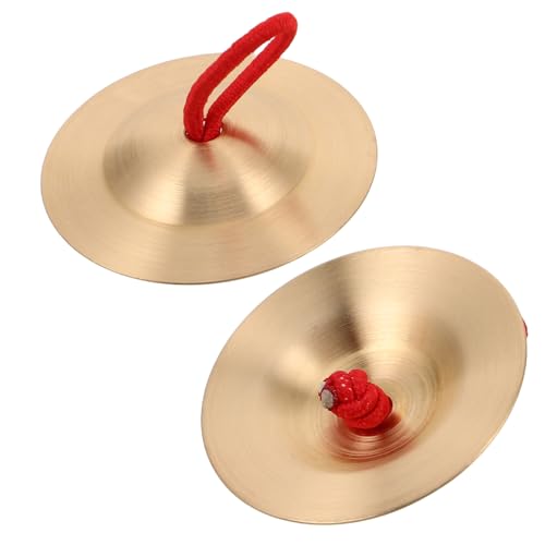 Toddmomy 1 Paar Fingerbecken Aus Bronze Bauchtanzzubehör Fingertrainingsinstrument Becken Finger Becken Schlagbecken Fingerbecken, Bauchtanz Fingerbecken Für Kupfer Golden von Toddmomy
