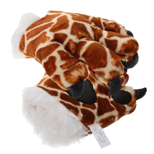 Toddmomy 1 Paar Giraffe Handschuhe Puppen Für Simulierte Puppet Plüsch Puppen Giraffe Kurze Plüsch von Toddmomy