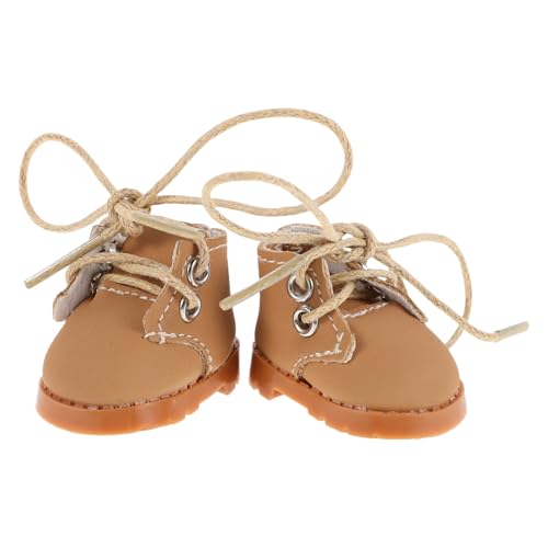 Toddmomy 1 Paar Mini-Puppenschuhe, verstellbare Schnürsenkel, Hellbraun, Stoff, 3,8 cm, Puppenhaus-, Spielzeugzubehör, Fotografie-Requisiten Toddmomy 1 Paar Mini-Puppenschuhe, verstellbare Schnürsenkel, Hellbraun, Stoff, 3,8 cm, Puppenhaus-, Spielzeugzubehör, Fotografie-Requisiten von Toddmomy